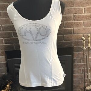 Armani Exchange Sparkling White Tank Top